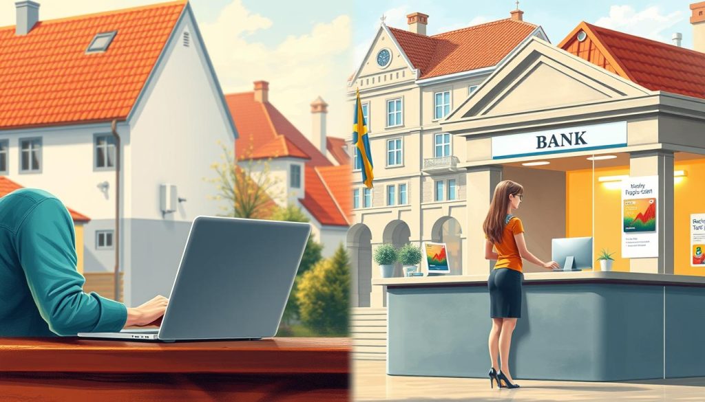 online vs branch credit card Sweden